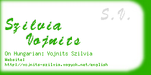 szilvia vojnits business card